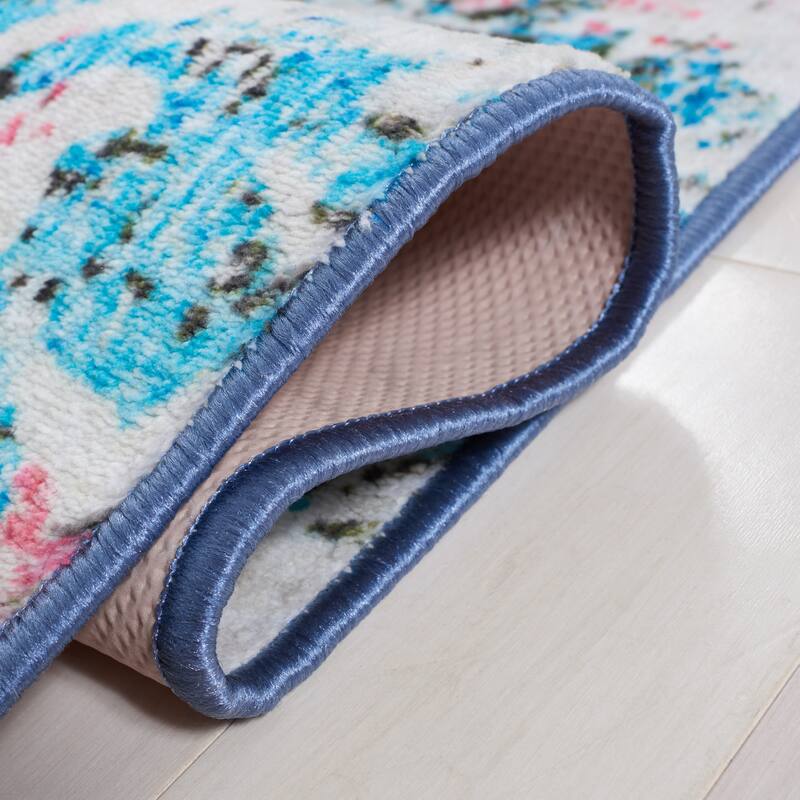 SAFAVIEH Paint Brush Machine Washable Slip Resistant Elvezia Rug
