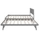 preview thumbnail 12 of 28, Full Size Platform Bed with Adjustable Trundle & Sturdy Headboard, Grey