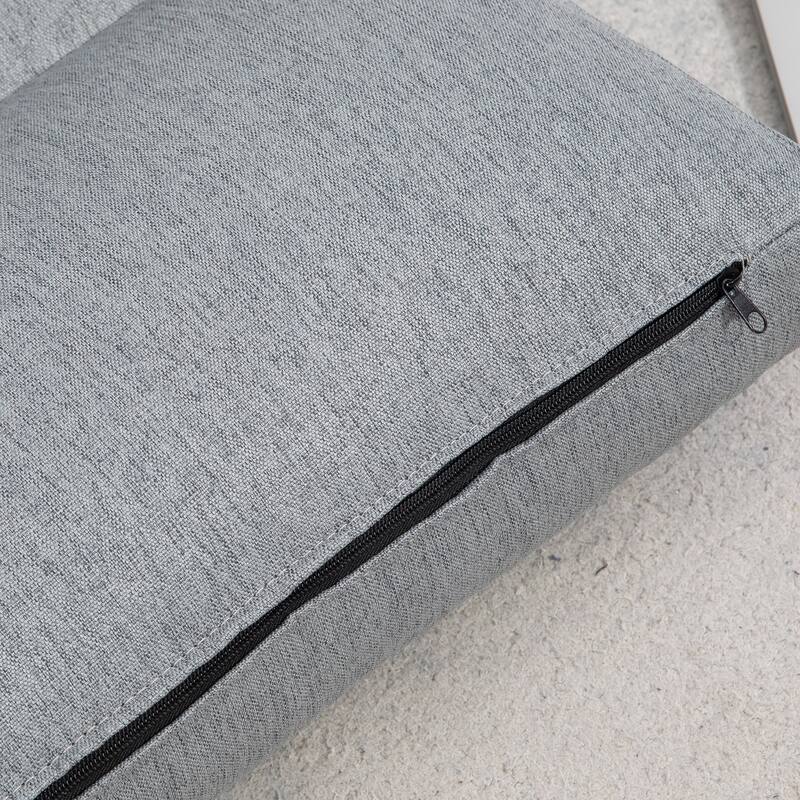 Gray 27.6" Folding Chaise Lounge Chair with Pillow