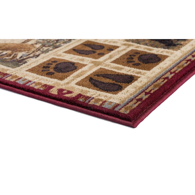 Natural Lodge Novelty Graphic Indoor Area Rug