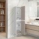 preview thumbnail 2 of 3, High Two-Door Wall Cabinet With Interior Shelf Vertical Storage