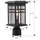 preview thumbnail 10 of 14, Outdoor Post Light, Lantern Light Fixture with Clear Glass Shade