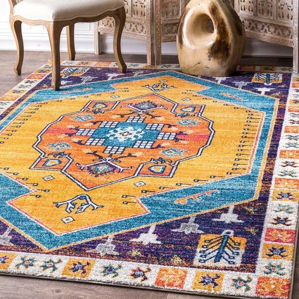 Shop Nuloom Multi Southwestern Tribal Floral Medallion Area Rug Overstock 19398738 5 X 7 5