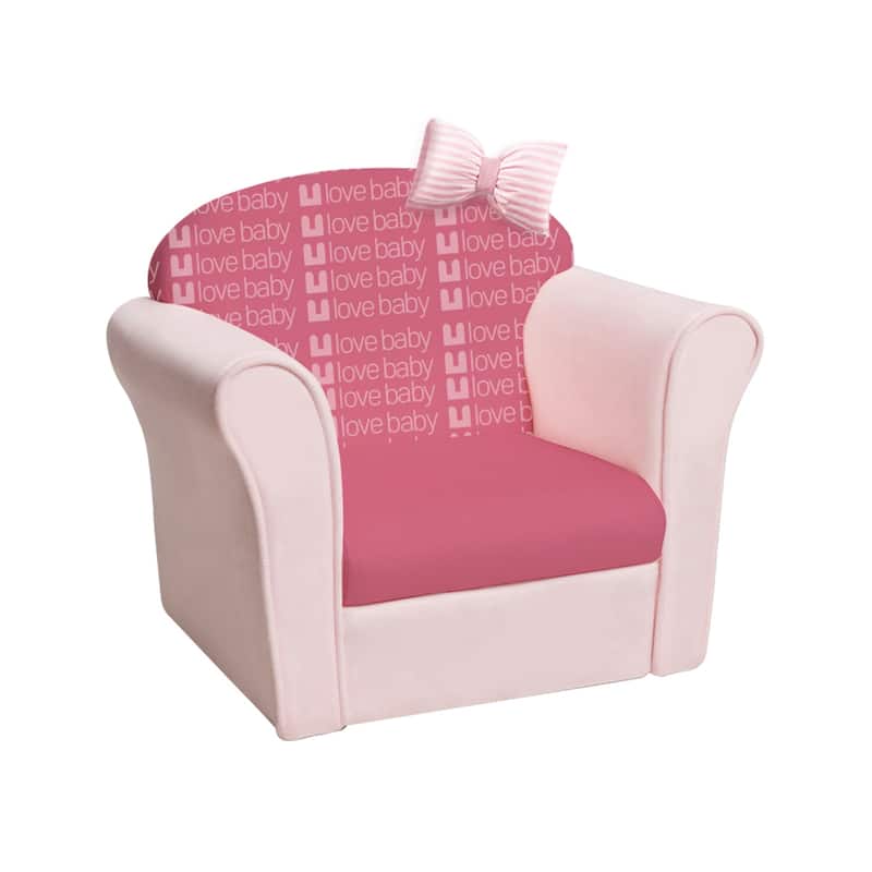Original Kids Sofa with Armrest and Thick Cushion - 23" x 16.5" x 21.5" (L x W x H) - Pink