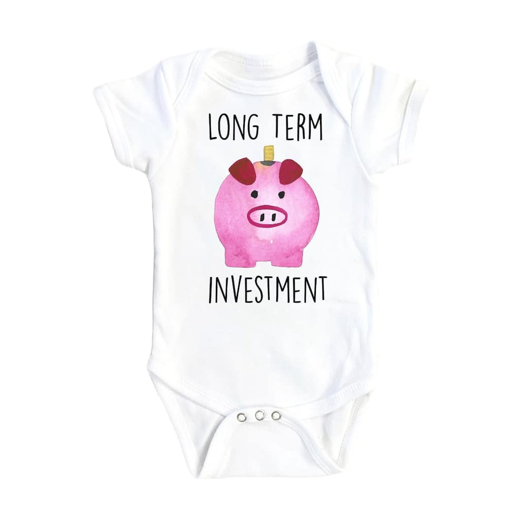 Finance Pig - Baby Boy Girl Clothes Infant Bodysuit Funny Cute Newborn