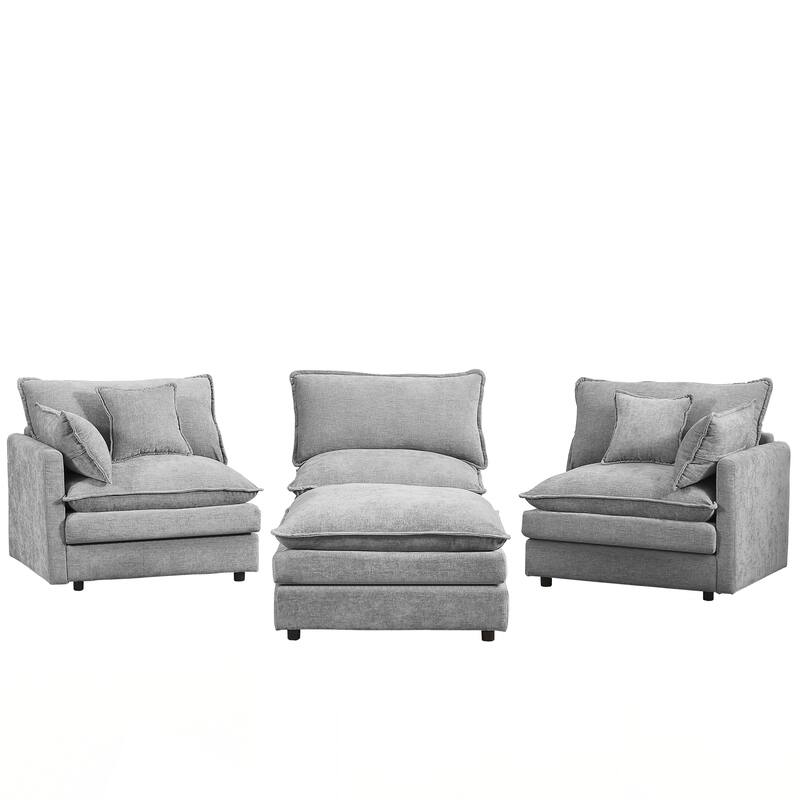 Modular Sectional Sofa, 102 Inch L Shaped Couch Set for Living Room