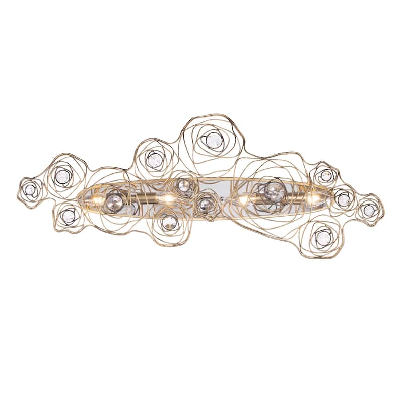 Varaluz Ethereal Rose Wall Sconce - Havana Gold Ombre/Polished Stainless Accents