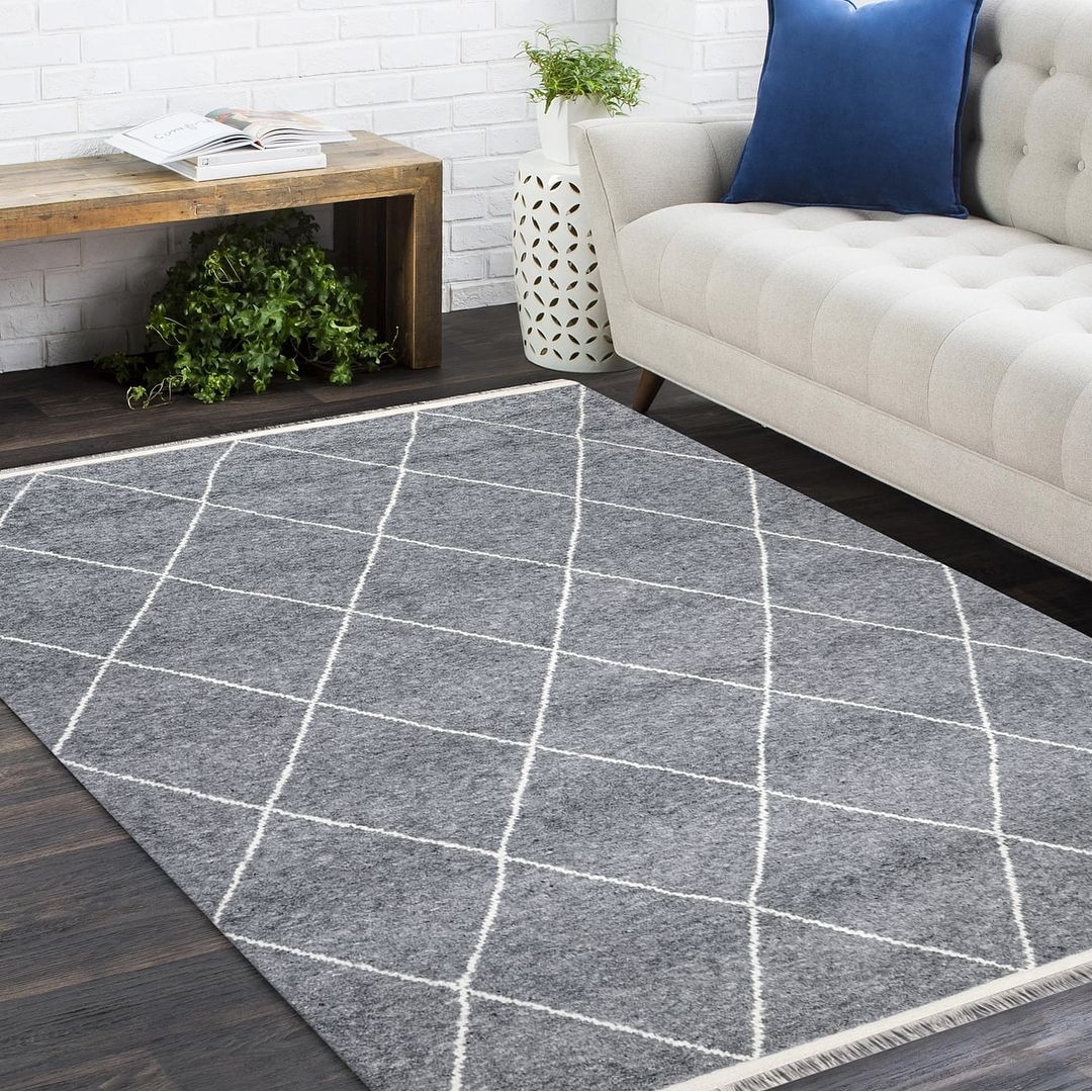 Overton Handmade Boho Moroccan Area Rug