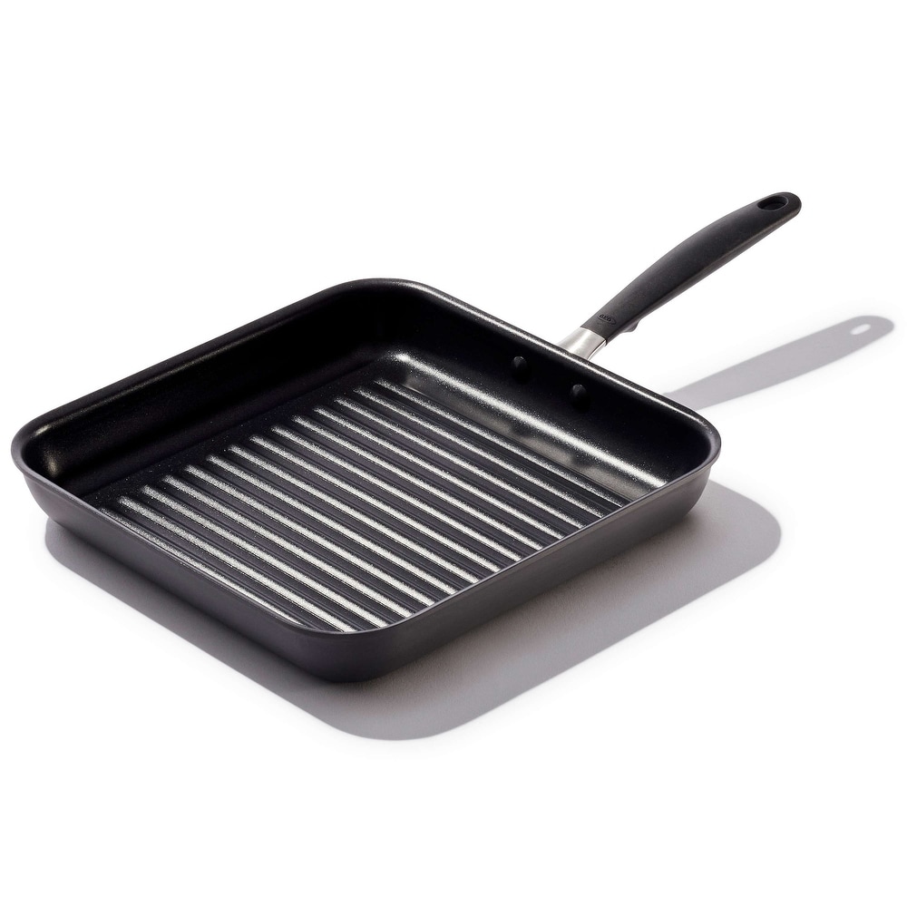 GOTHAM STEEL Nonstick Grill Pan for Stove Top with Grill Sear Ridges,  Nonstick Ultra Durable Grilling Pan, Metal Utensil Safe, Stay Cool
