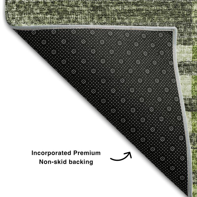 Premium Washable Super Soft Geo Stripe Mayfield Rug