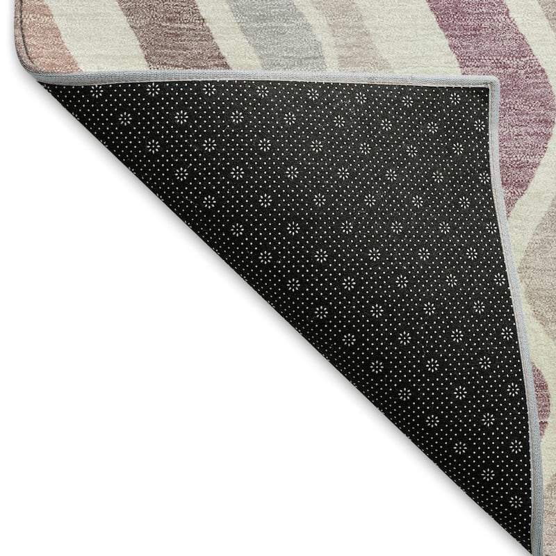 Machine Washable Indoor/ Outdoor Funky Stripe Chantille Rug
