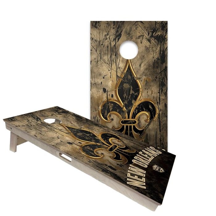 New Orleans Saints Regulation 2x4 Cornhole Board Set - Premium - NO Accessories