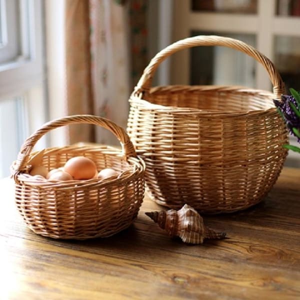 RusticReach Willow Basket with Handle