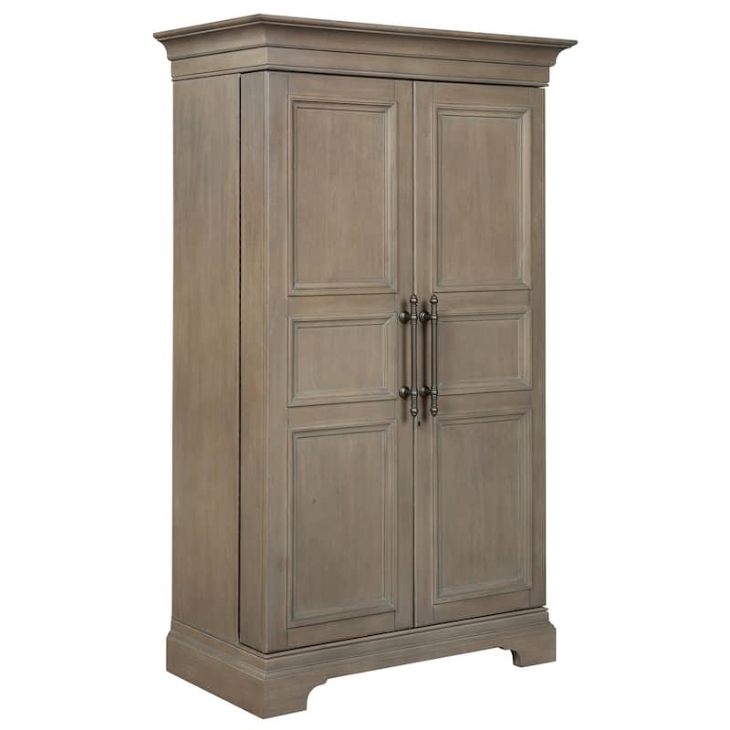 Brown Grey Distressed Wood Wine & Bar Cabinet by Howard Miller - Brown