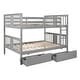 preview thumbnail 9 of 32, Full over Full Bunk Bed with 2 Drawers and Ladder for Bedroom