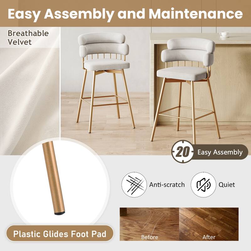 26" Counter Height Bar Stools Set Of 2