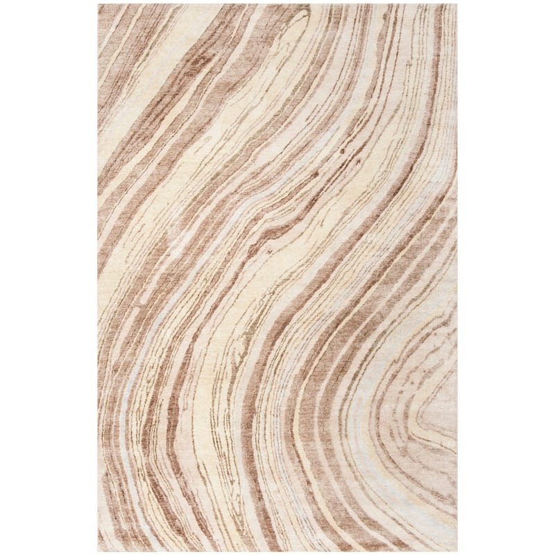 SAFAVIEH Couture Hand-knotted Tibetan Juline Modern Wool Rug - 6' x 9' - Taupe