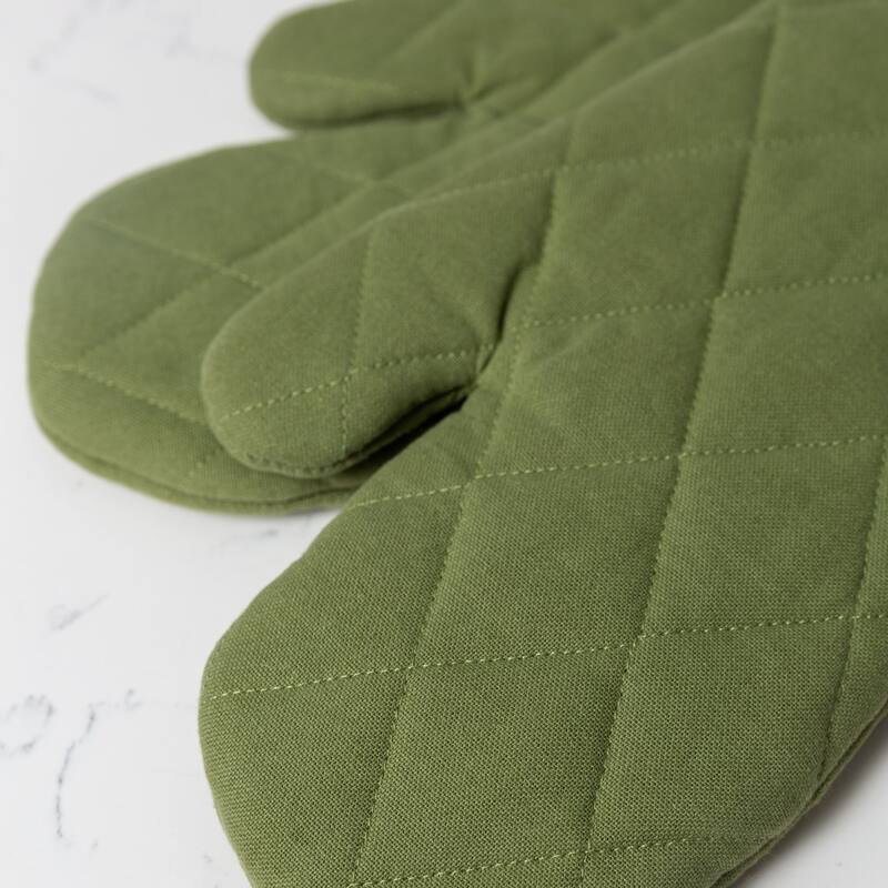 Fabstyles Solo Waffle Cotton Oven Mitt Set of 2