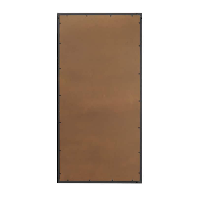 Black Metal Modern Wall Mirror