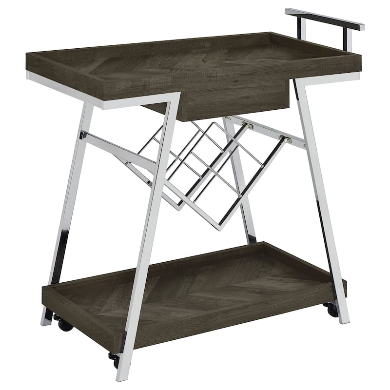 Kinney 1-drawer Engineered Wood Bar Cart