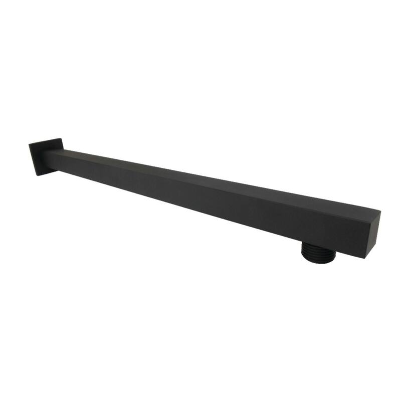 Kingston Brass Claremont 15-3/4-Inch Rain Drop Shower Arm with Flange - Matte Black