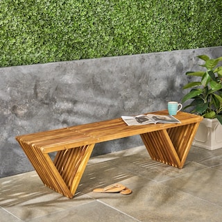 Metropol Outdoor Acacia Wood Bench by Christopher Knight Home