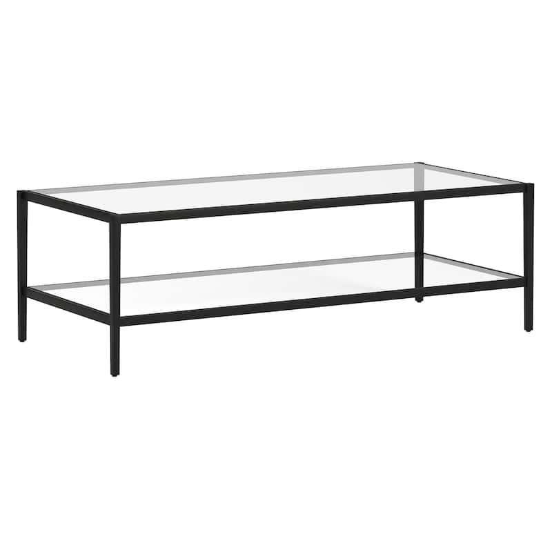 Hera Rectangular Coffee Table - Blackened Bronze - 54" Wide