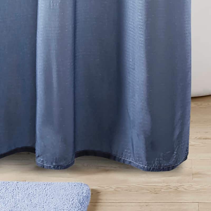Madison Park Loire Ombre Printed Seersucker Shower Curtain