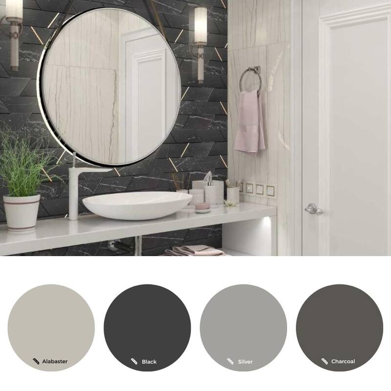 The Tile Life Stately Avenue 11x12 Nero Marquina Porcelain Floor & Wall Tile
