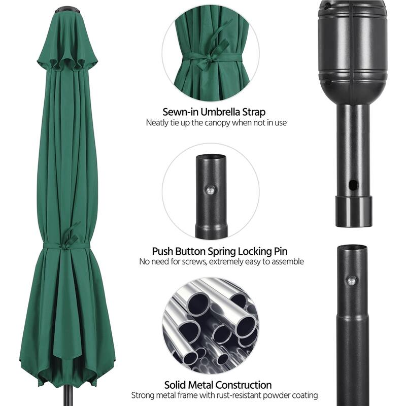 Yaheetech 10FT Patio Umbrella Outdoor Umbrella for Garden, Deck, Backyard, Pool, Beach
