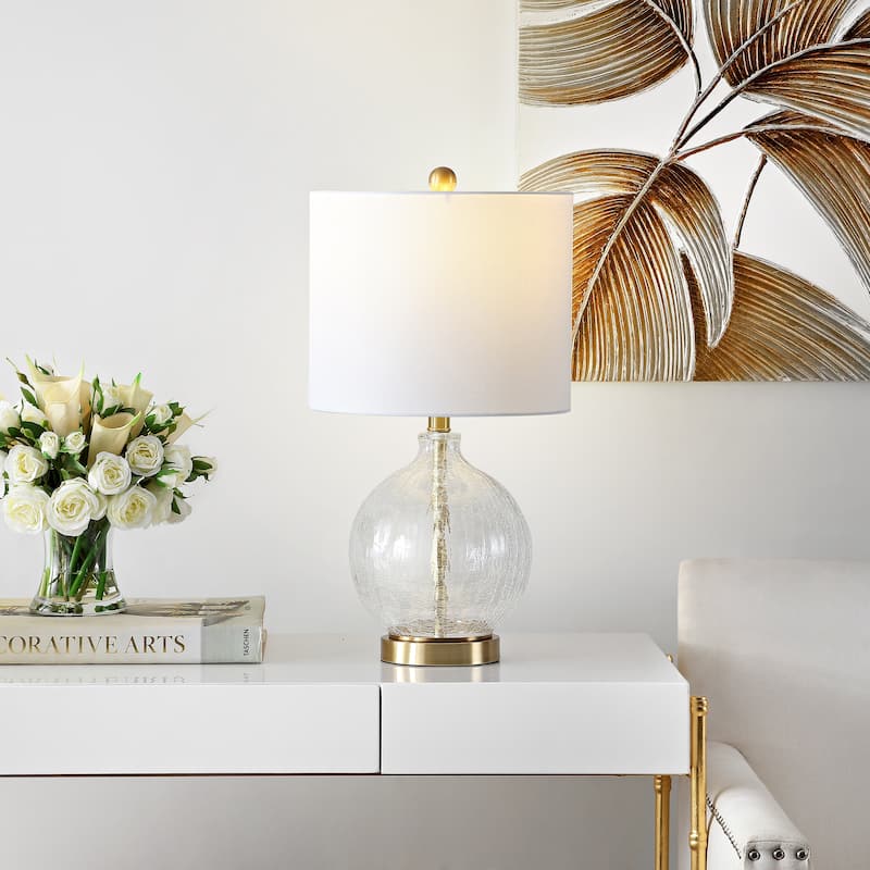 SAFAVIEH Lighting 22-inch Lovell Glass Table Lamp - 11" x 11" x 22"