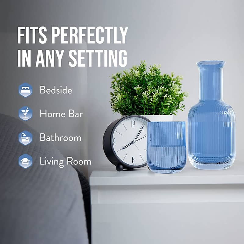 American Atelier Bedside Water Carafe with Tumbler/Lid On Sale Bed