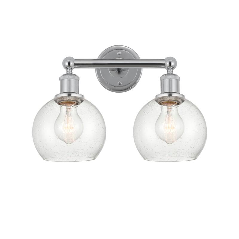 Innovations Lighting 616-2W-11-15 Athens Vanity Athens Deco Swirl 2 - Polished Chrome / Seedy