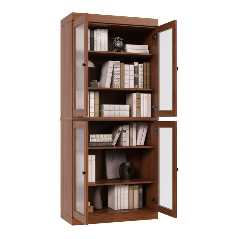 100% Solid Wood 6-Shelf Bookcase with Optional Doors by Palace Imports
