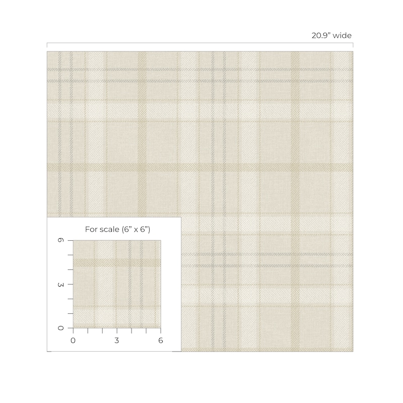 Seabrook Designs Tailor Plaid Prepasted Wallpaper