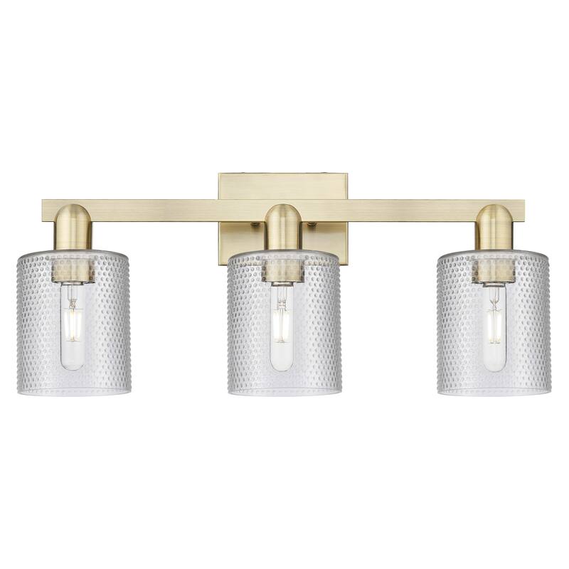 Innovations Lighting Endless Possibilities Arcadia - Cobbleskill - 3 Light 24" Bath Vanity Light - Antique Brass/Clear