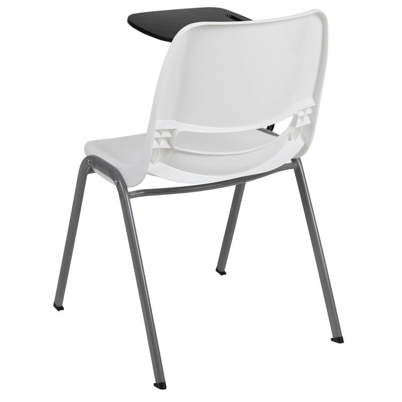 5 Pack Ergonomic Shell Chair with Right Handed Flip-Up Tablet Arm
