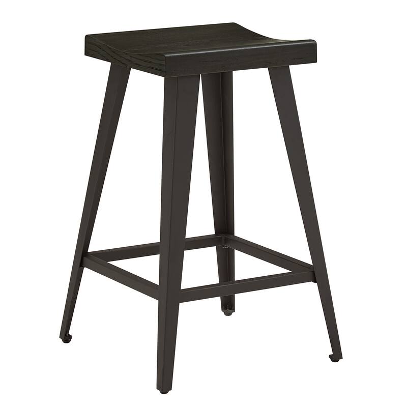 Oyala Black Finish Counter Height Stool (Set of 2) by iNSPIRE Q Modern