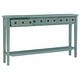 preview thumbnail 11 of 11, Sadie Teal Wood Entryway Console Table