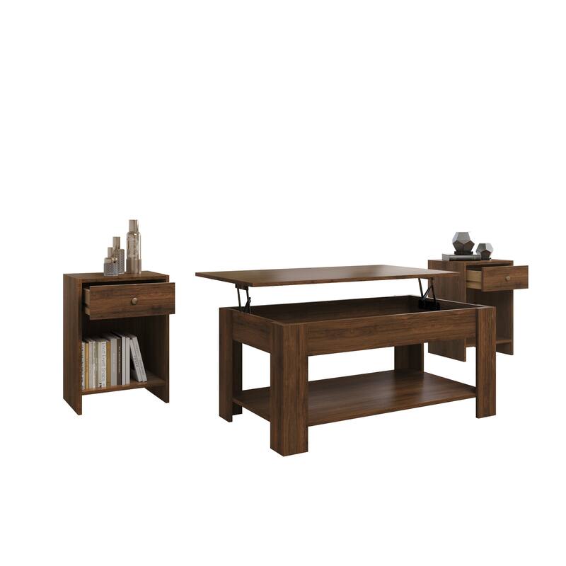 Clayfell Magnolia 3 Piece Coffee Table Set
