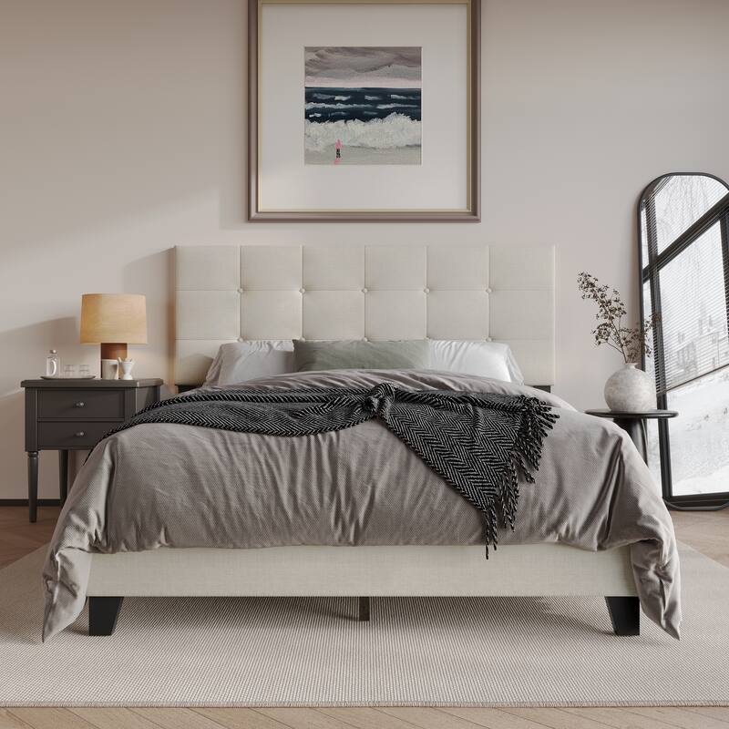 CraftPorch Contemporary Tufted Bed