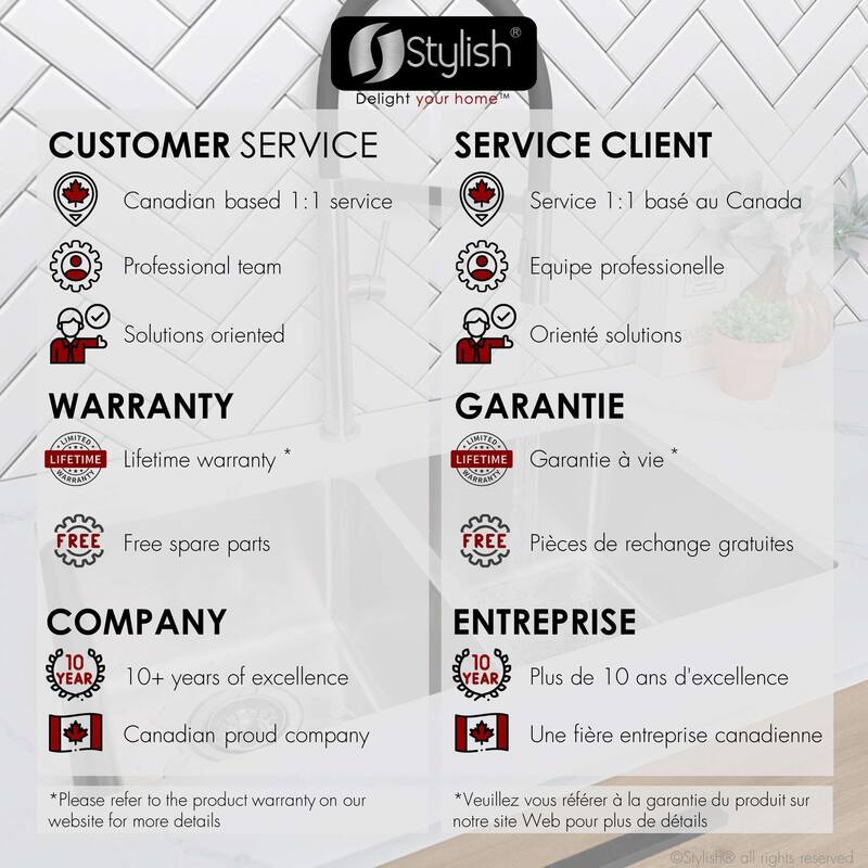 STYLISH 29 inch L x 18 inches W Double Bowl Undermount and Drop-in Stainless Steel Kitchen Sink - 29" x 18" x 8"