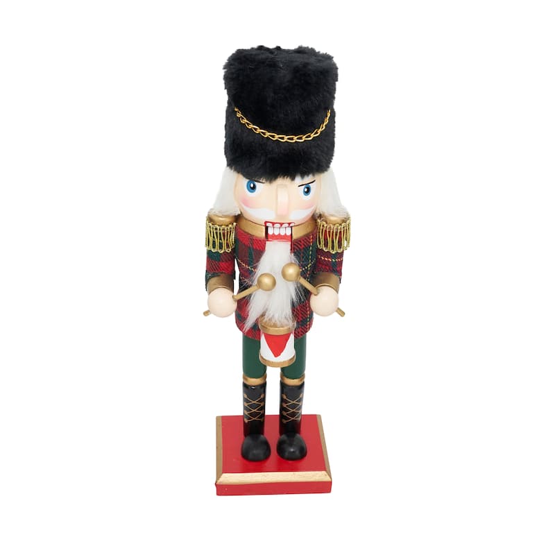 Traditional Nutcracker Figurine, Holiday Décor - Red Drummer - 10"