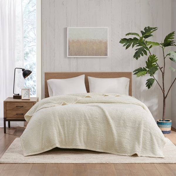 Woolrich Burlington Berber Cozy Soft Blanket with Velvet binding