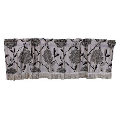 Violet Linen Luxurious Venetian Vintage, 60" x 15", Straight, Rod Pocket Curtain Valance