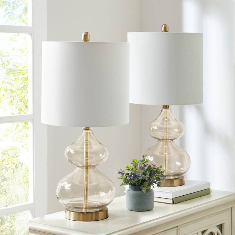 510 Design Ellipse Curved Glass Table Lamp (Set of 2) - Gold