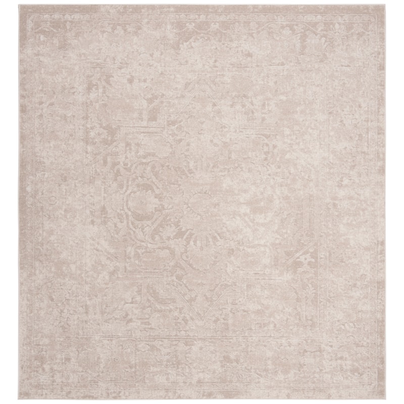 SAFAVIEH Reflection Eulalie Modern Oriental Rug - 6'7" Square - Creme/Ivory