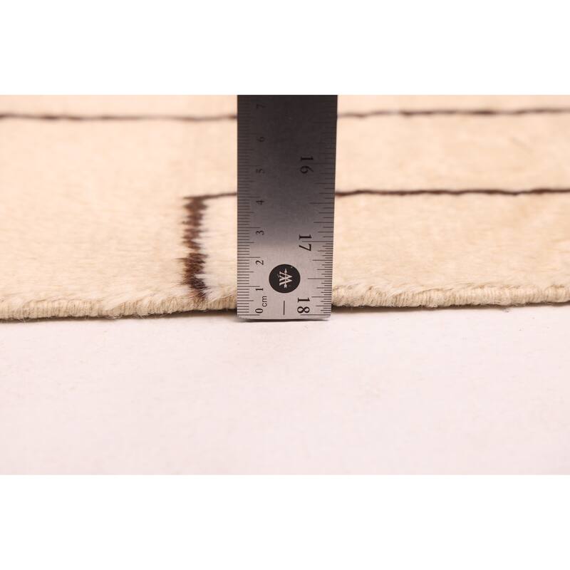 ECARPETGALLERY Hand-knotted Pak Finest Marrakesh Cream Wool Rug - 8'3 x 10'0