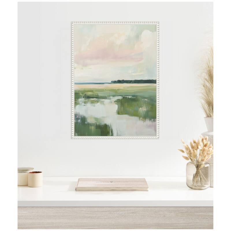 Kate and Laurel Sylvie Pastel Horizon I Framed Canvas by Amy Lighthall