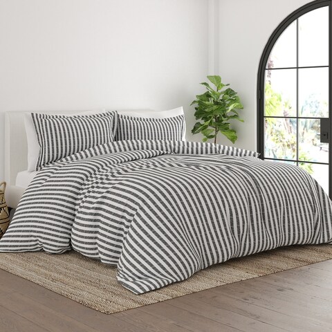 Soft Essentials Rugged Stripes Ultra Soft Oversized 3-piece Duvet Cover Set